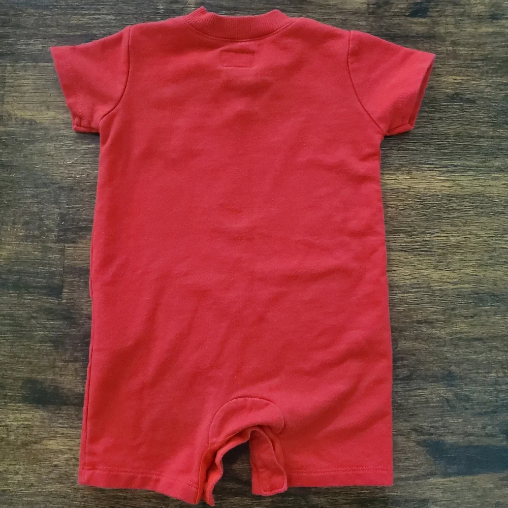 Converse All Star Lil‎ Chuck Taylor Red Romper, Size 3M
